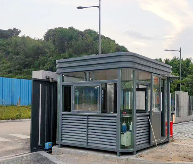 金属雕花板岗亭6